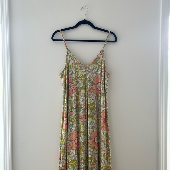 blakeley melon floral print soft maxi dress - Picture 1 of 4